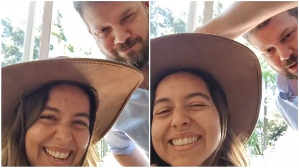 Johannes Kaiser junto a esposa Ivette Avaria