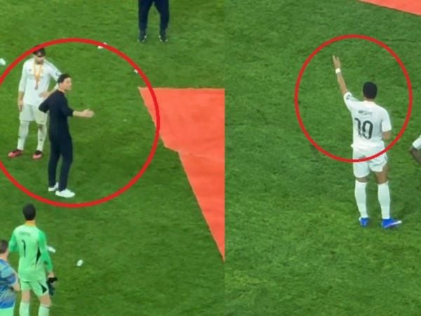 Xabi Alonso y Kylian Mbappé fueron captados dando ordenes distintas al plantel