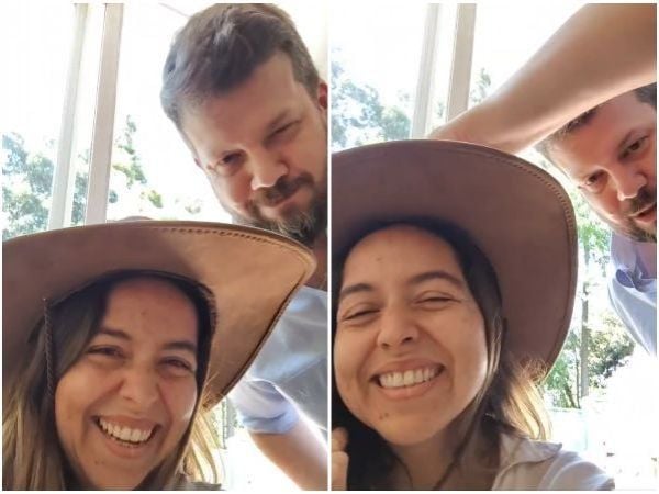 Johannes Kaiser junto a esposa Ivette Avaria