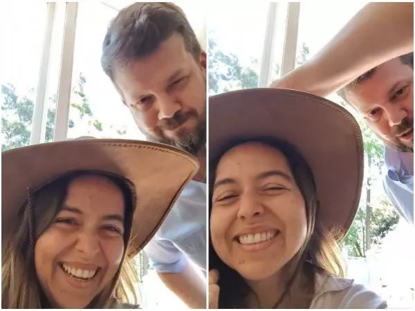 Johannes Kaiser junto a esposa Ivette Avaria