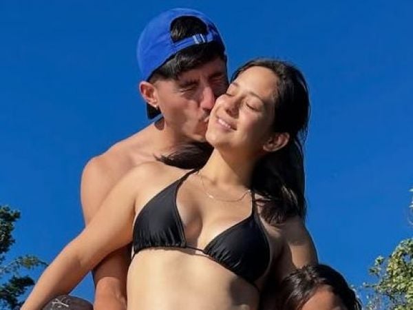 Actriz Rocío Toscano y su pareja, el futbolista Agustín Ambiado