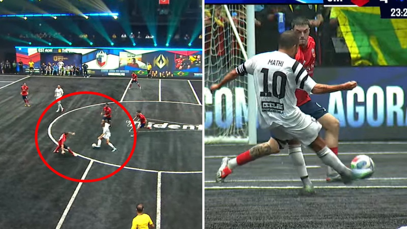 Parte del gol de Mathías Vidangossy en la semifinal de la Kings League