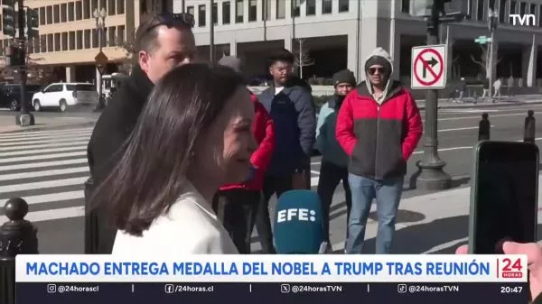 María Corina Machado medalla Premio Nobel Donald Trump