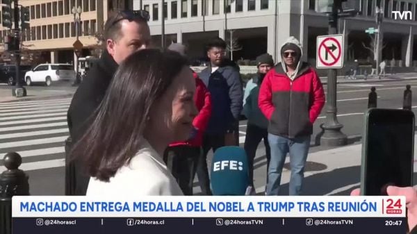 María Corina Machado medalla Premio Nobel Donald Trump