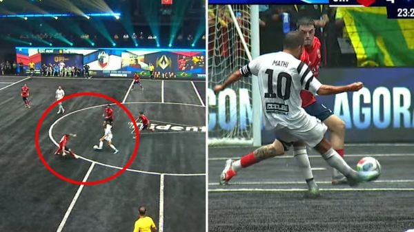 Parte del gol de Mathías Vidangossy en la semifinal de la Kings League