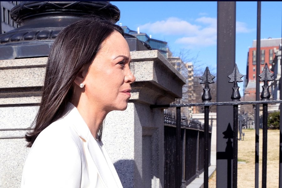 La líder opositora venezolana y Premio Nobel de la Paz, María Corina Machado, llega a la Casa Blanca este 15 de enero de 2026, en Washington (EE.UU.)