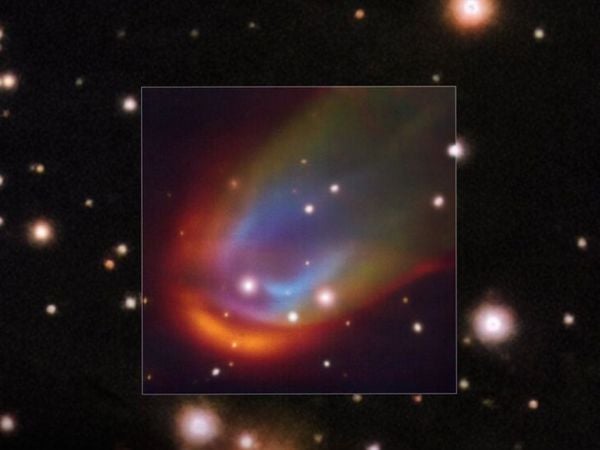 Detectan misteriosa onda de choque alrededor de una estrella muerta.