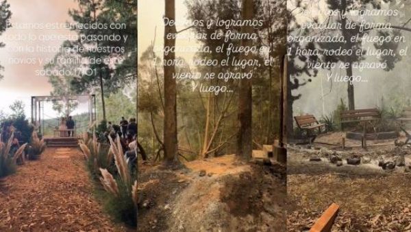Tuvieron que evacuar en pleno matrimonio: la historia de los novios que se casaban en Lirquén