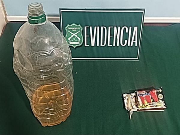 Portaba bidón con acelerante y fósforos: Detienen a hombre por presunta responsabilidad en incendios