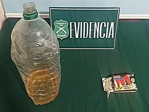 Portaba bidón con acelerante y fósforos: Detienen a hombre por presunta responsabilidad en incendios