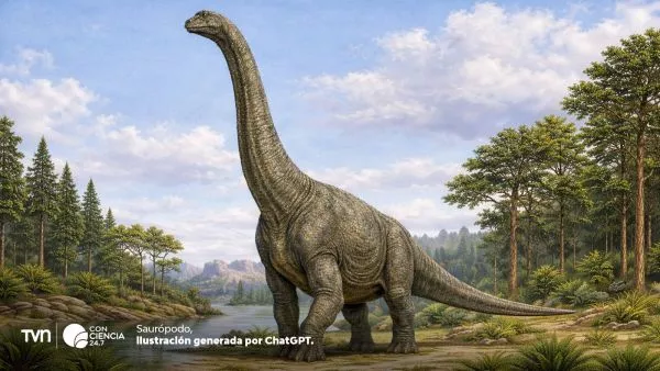 Saurópodo caminando a toda velocidad.