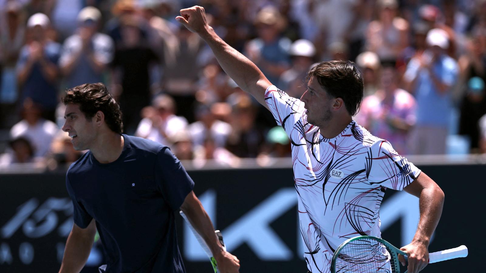 Cristian Garin y Luciano Darderi en el Australian Open