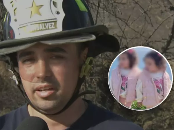 Habla bombero que salvó a mellizas de incendio forestal