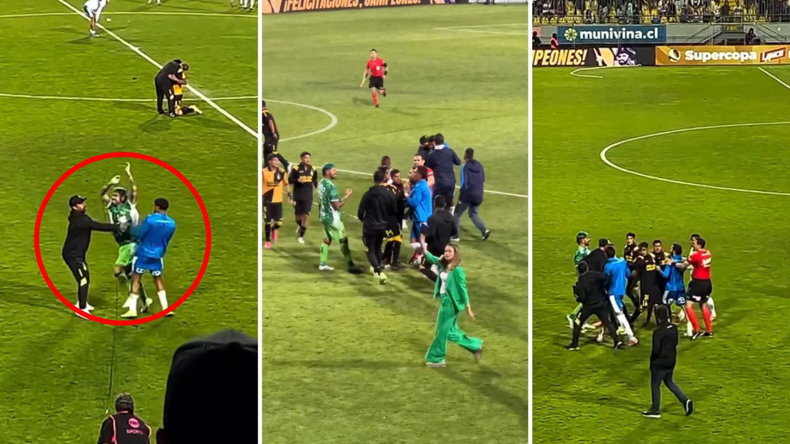 El gesto de Diego Sánchez que terminó en empujones ante la Universidad Católica