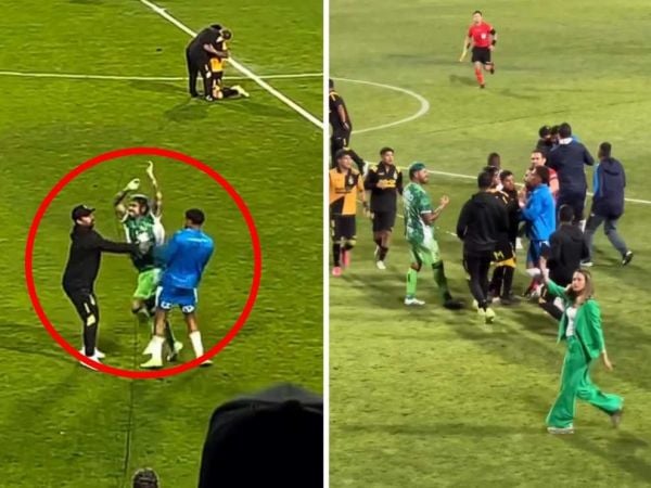 El gesto de Diego Sánchez que terminó en empujones ante la Universidad Católica