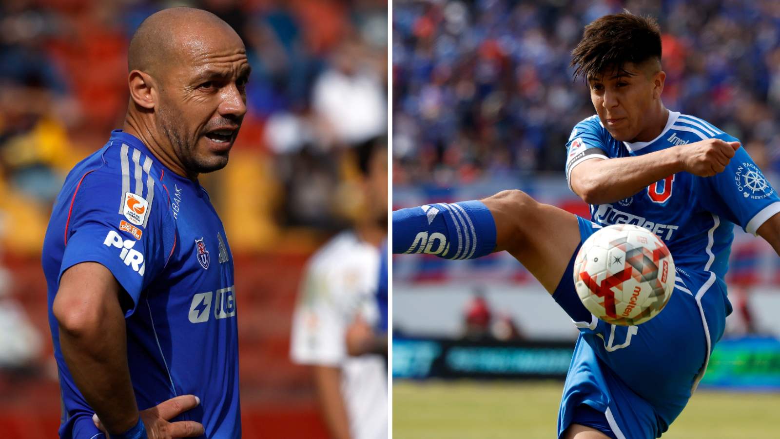 Marcelo Díaz y Marcelo Morales jugando por la Universidad de Chile