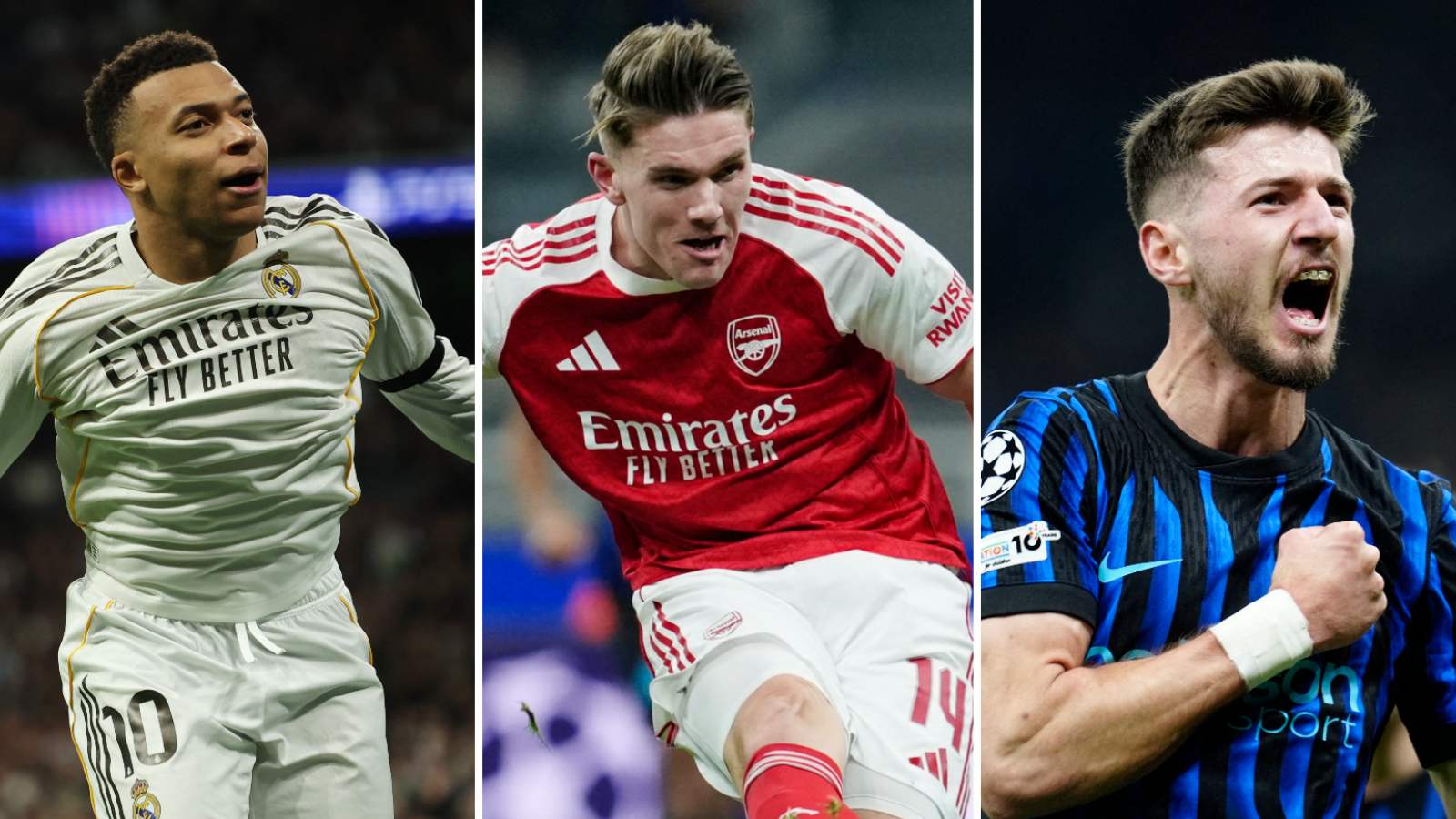 Kylian Mbappé, Viktor Gyökeres y Petar Sucic