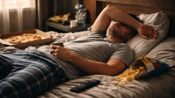 Persona acostada. Creada con inteligencia artificial.