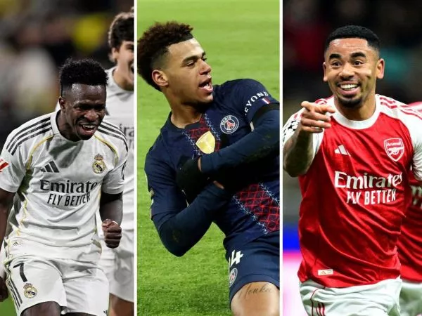 Vinicius Junior,Desire Doue, Gabriel Jesús y Jamal Musiala