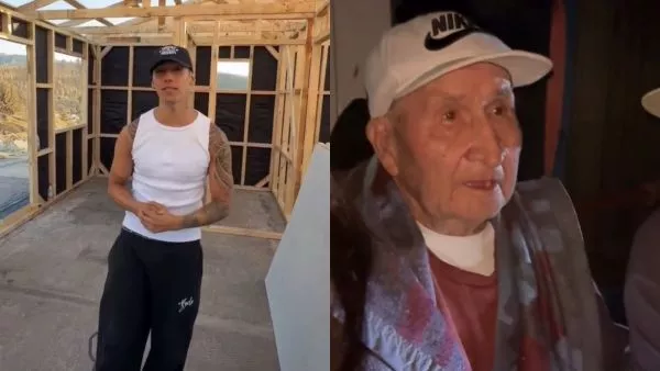 Emotivo momento entre Pailita y damnificado