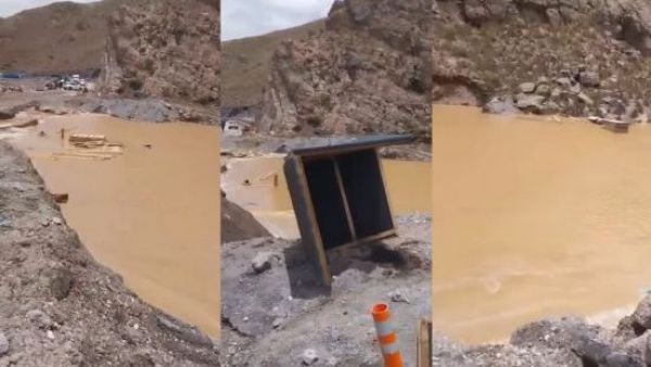 Tránsito suspendido en la Ruta Internacional 11-CH por socavón tras intensas lluvias