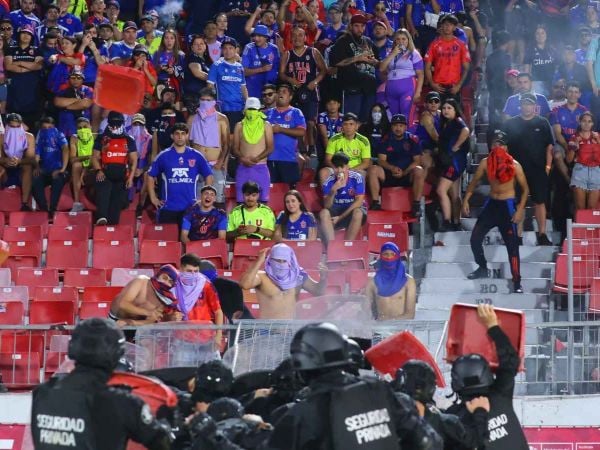 Incidentes en el Estadio Nacional en el partido de la Universidad de Chile y Audax Italiano