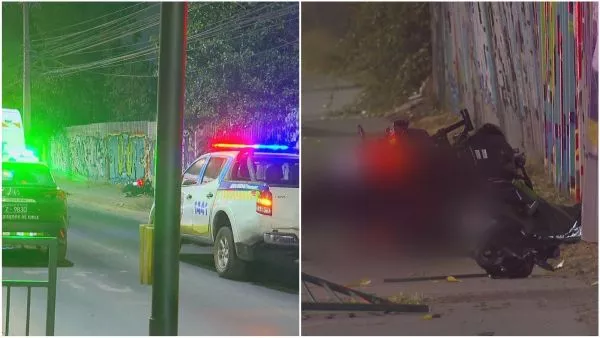 Motorista muere tras chocar con barrera.