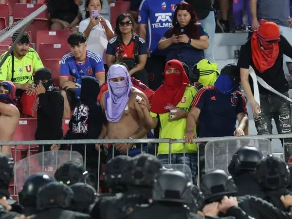 Incidentes en el Estadio Nacional en el partido de la Universidad de Chile y Audax Italiano