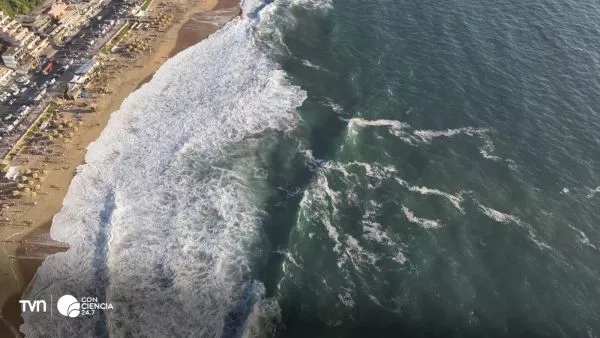 Playas de Viña del Mar y Valparaíso afectadas por la erosión.