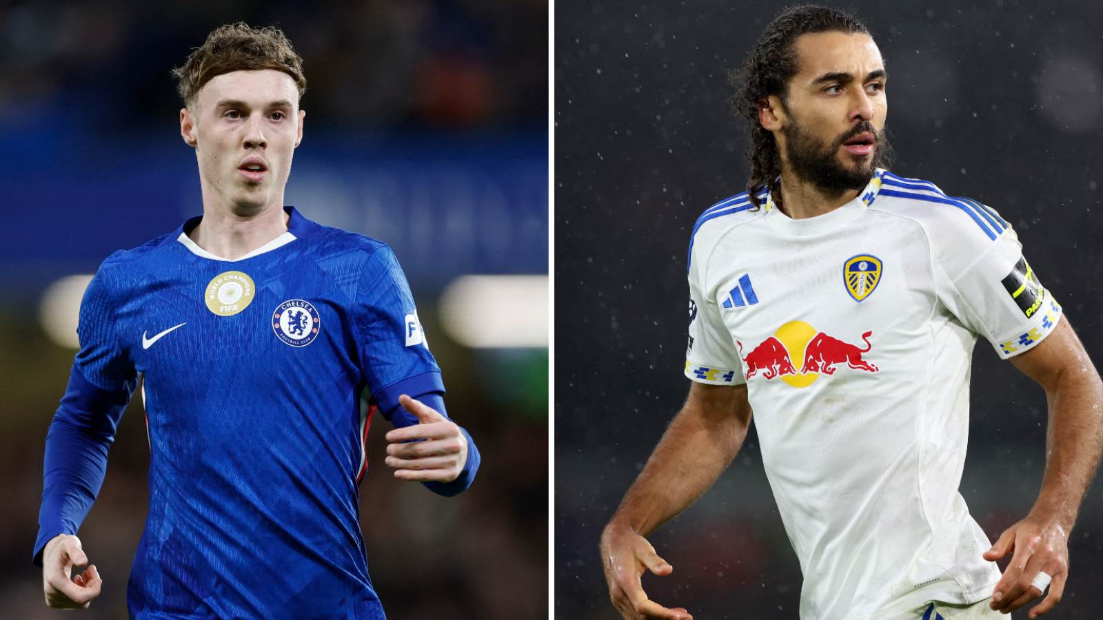 Jugadores del Chelsea y del Leeds United