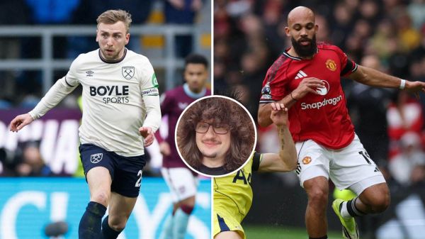 Jugadores del West Ham y del Manchester United