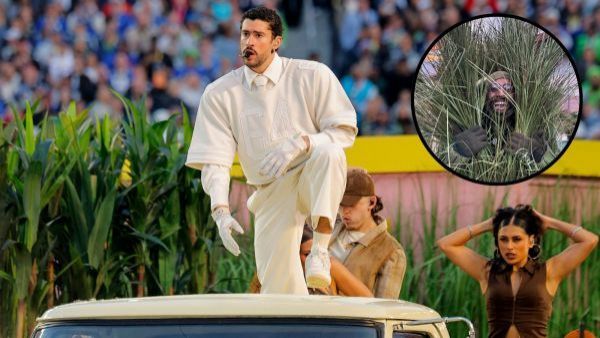 “árboles humanos” del show de Bad Bunny en el Super Bowl