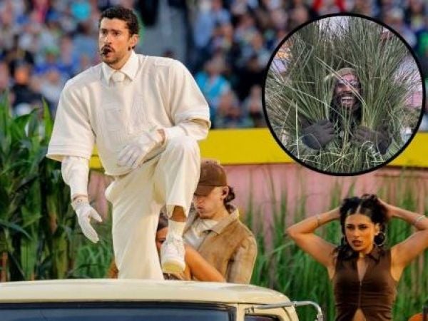 “árboles humanos” del show de Bad Bunny en el Super Bowl