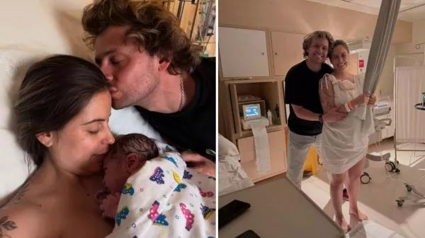 Joaquín Méndez y su primer hijo