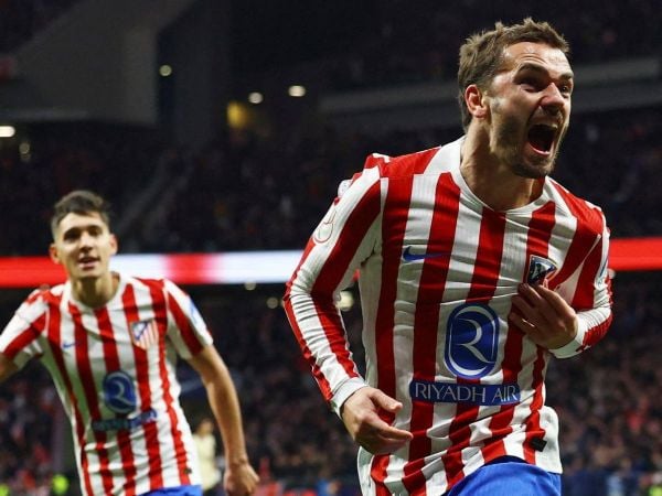 Antoine Griezmann celebrando un gol por el Atlético de Madrid
