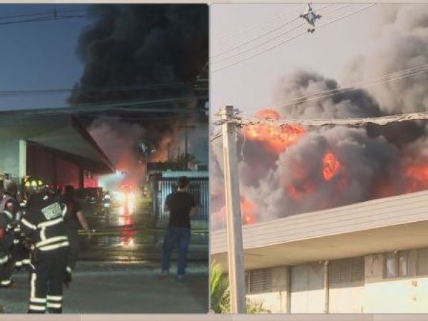 Gigantesco incendio afecta a bodegas en Quilicura