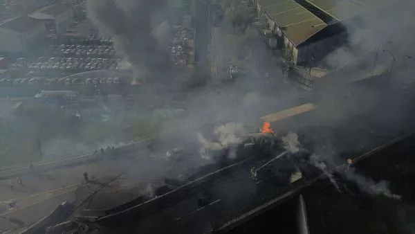 Explosión de camión en Renca