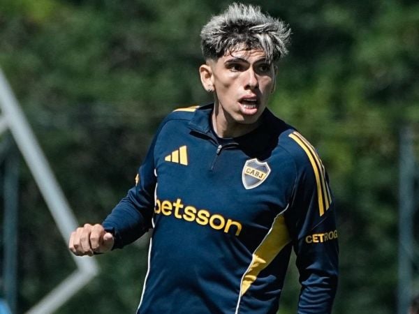 Carlos Palacios entrenando con Boca Juniors