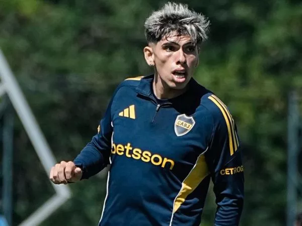 Carlos Palacios entrenando con Boca Juniors