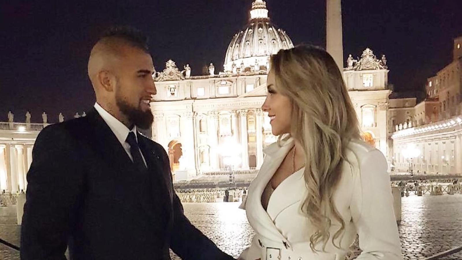 Arturo Vidal y Marité Matus