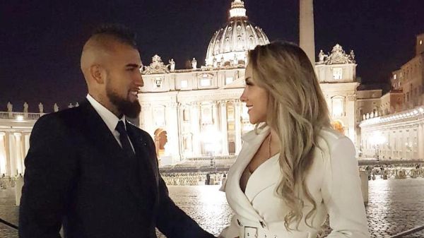 Arturo Vidal y Marité Matus