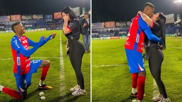 Derrickson Quirós pidiéndole matrimonio a su novia, Wendy Nicole