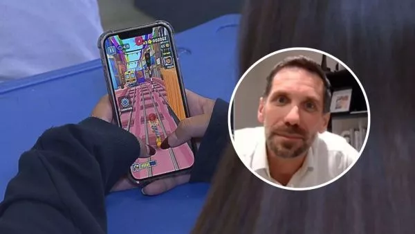 Entrevista prohibición celulares en salas de clases.