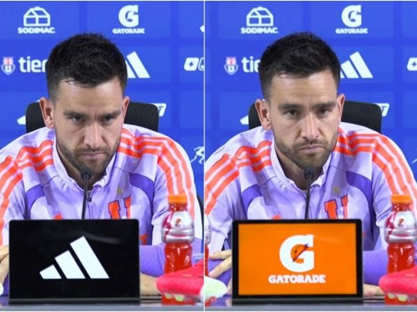 Matías Zaldivia jugando por la Universidad de Chile ante Palestino