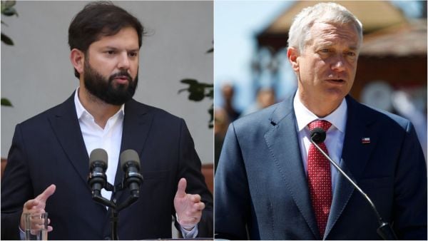 José Antonio Kast y Gabriel Boric tras reunión.