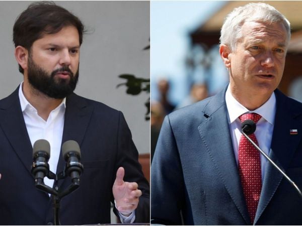 José Antonio Kast y Gabriel Boric tras reunión.