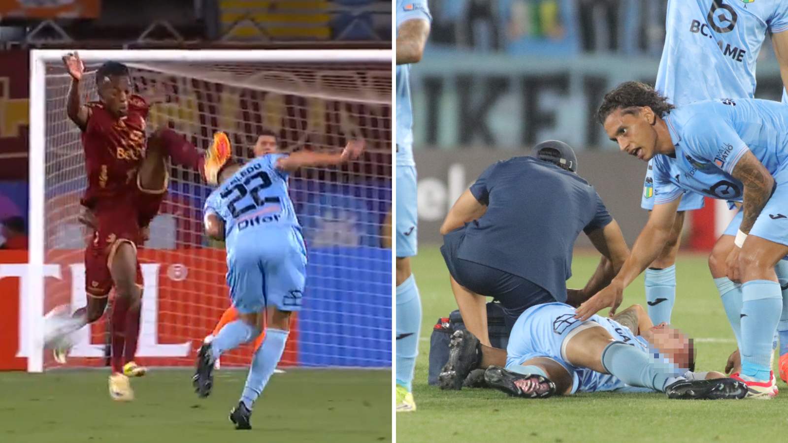 Patada de Kelvin Flores a Alan Robledo