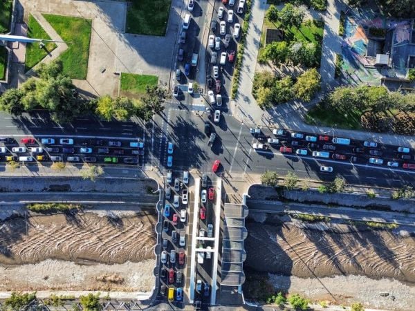 Las calles de Santiago con más tacos y horas críticas
