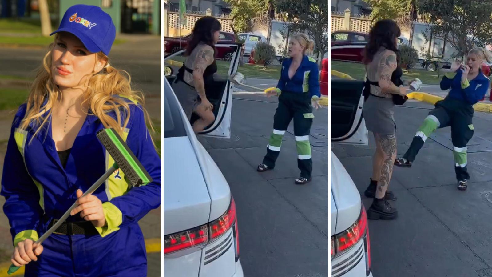 Momento de la supuesta agresión a Elizabeth Maestracci