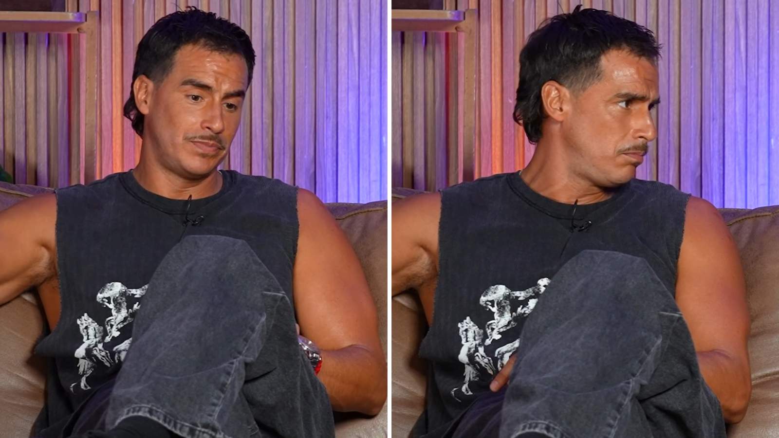 Camilo Huerta siendo entrevistado por Pamela Díaz